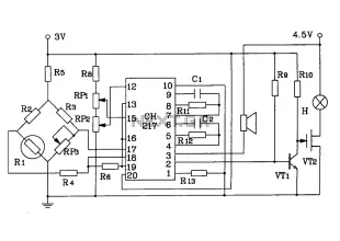 CH217 monolithic gas gas gas detection alarm integrated circuits the circuit diagram of gas detection alarm