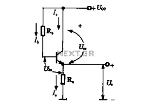 Common collector amplifier via a DC and AC