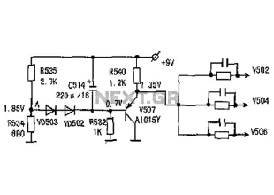 Common-emitter transistor amplifier quiescent bias circuit diagram