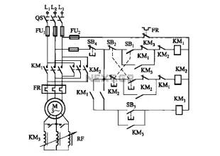 Frequency sensitive rheostat manually start reversing circuit