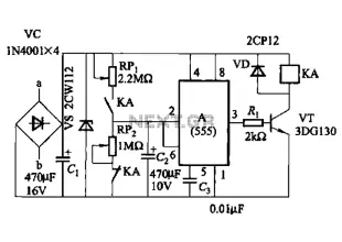 Intermittent start-stop cycle control circuit of seven b