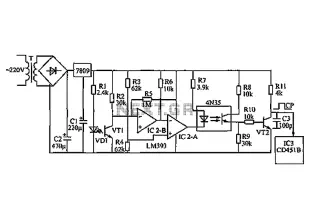Photoelectric counting circuit diagram