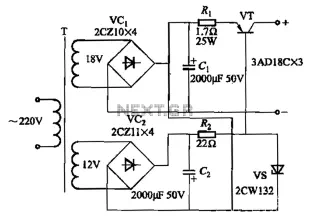 Steady flow of power transistor circuit