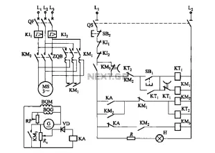 Step-down autotransformer rotor excitation frequency starting circuit