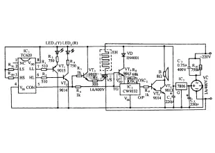 TC620 temperature sensor circuit diagram of automatic heating temperature control