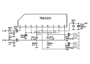 TV audio circuit diagram TDA1521