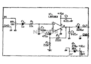 The use of monolithic power IC 6 to W audio power amplifier