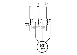 Three phase torque motor speed control circuit