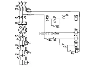 Three-start circuit current relay