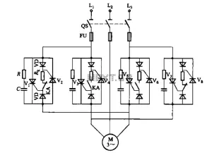 Thyristor controlled motor reversing circuit a timer