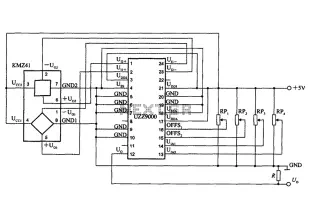 Voltage output type angle detection circuit signal conditioner UZZ9000 magnetoresistive sensor KMZ41