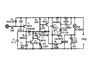 A touch-AC electronic switching circuit