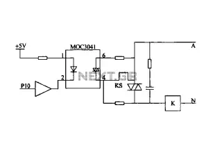 Bidirectional thyristor AC contactor interface circuit