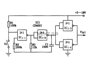 CD4001 composed of single-channel modulator