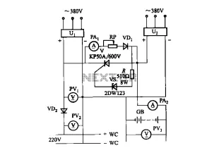 DC panel battery uninterrupted power supply switching circuit