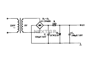 DC shunt regulator power supply circuit