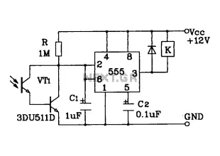 Darlington phototransistor type light control switch circuit diagram sensitive application