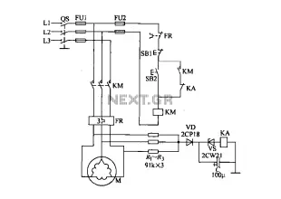 Delta connection Motor phase protection circuit