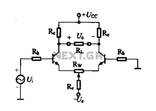 Differential amplifier circuit four connection methods and characteristics of comparison c