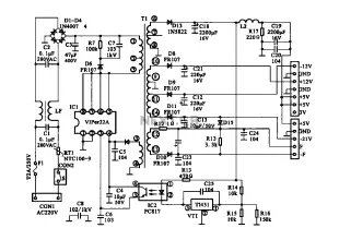 Dragon -ZL-2801A DVD machine type switching power supply circuit