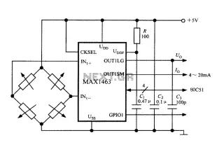 Intelligent sensor signal processor configured MAX1463 precision pressure detection circuit