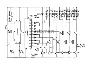 Electronic Peacock by the CD4017 NE555 circuit diagram consisting of the opening screen