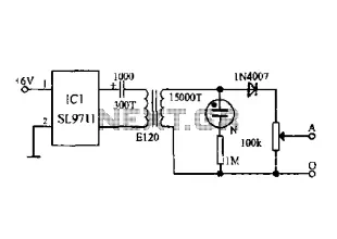 Electronic circuit diagram of frostbite treatment device
