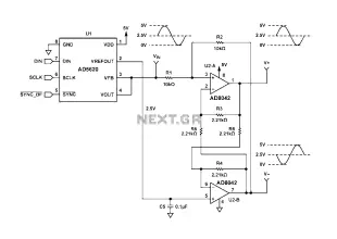 For differential drive circuit diagram of a voltage output DAC AD5620