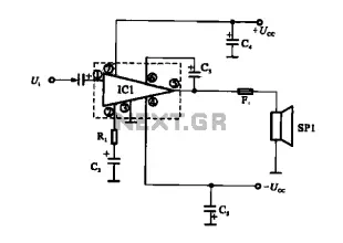IC OCL power amplifier circuit