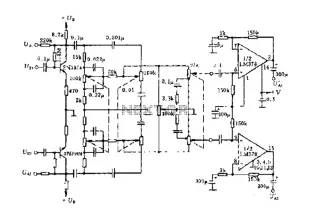 LM3886 two-channel audio amplifier circuit diagram