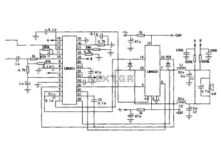 LM4561 LM4562 consisting of 170W power amplifier circuit