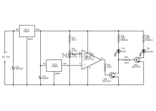 Light emitting diode circuit of the temperature control