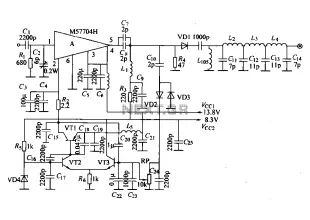 TW-42 FM radio transmitter high-frequency amplifier circuit section