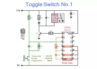 Toggle Switch with 4013