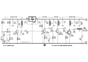 4 Stage FM transmitter circuit diagram