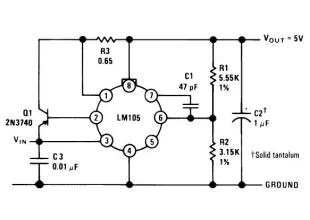 5v regulator circuit using lm105