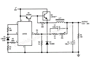 amp variable output switching regulator lm195