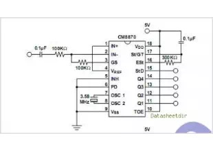 CM8870 CMOS Integrated DTMF Receiver