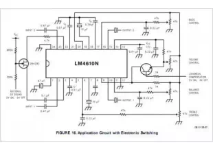 LM4610 Dual Dc Operated Tone/volume/balance Circuit With National 3-d Sound - National Semiconductor