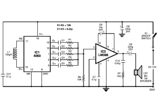 Multitone Siren Alarm circuit diagram