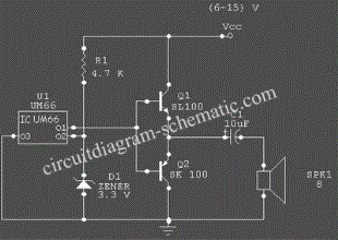 Melody Generator Circuit using UM66