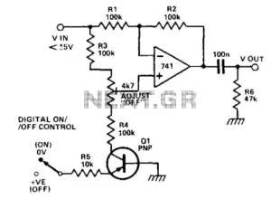 Transistor Turns Op Amp On Or Off