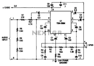 Booster Amplifier For Car Stereo Use Circuit