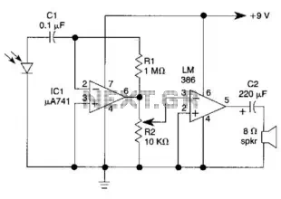 Light-Wave Voice-Communication Receiver Circuit