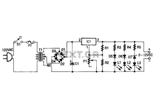 0 To 12V, 1A Variable Power Supply Circuit