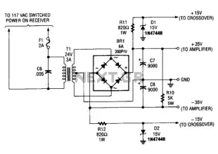 Subwoofer Amplifier Power Supply Circuit