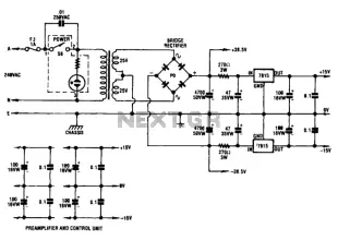 Dual Audio Amplifier Power Supply Circuit