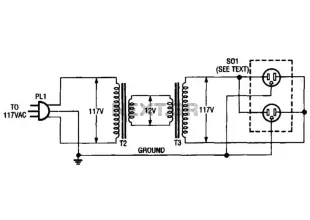 Inexpensive Isolation Transformer (Impromptu Setup) Circuit