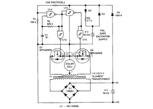 Solar cell battery charger circuit