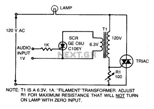 Audio-controlled lamp